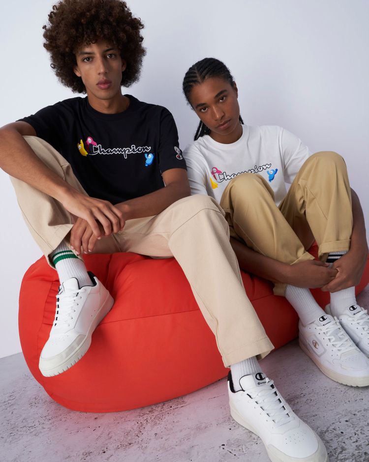 Champion x FALL GUYS T-Shirt Girocollo Bianco Uomo
