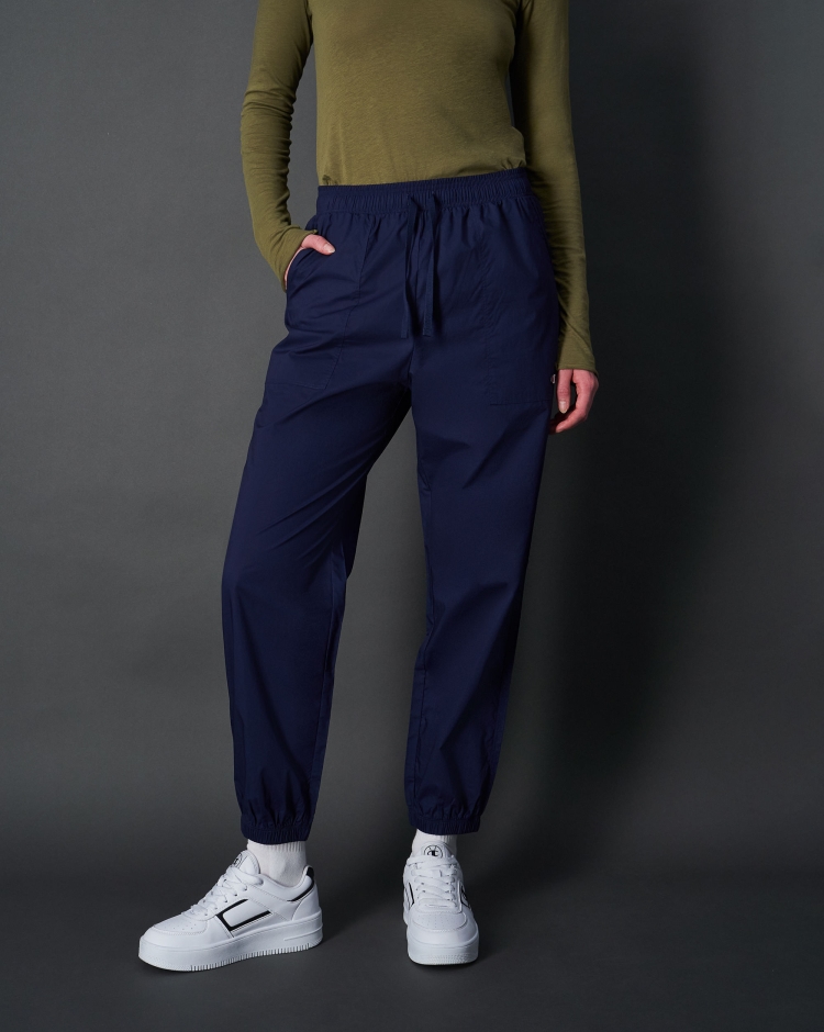 Champion Pantaloni Minimalist Con Tache e Polsino  Blu Donna