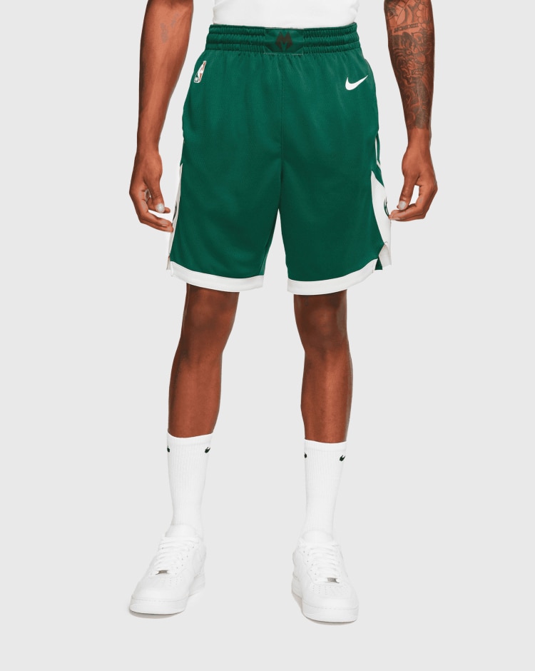Nike NBA Pantaloncino Milwaukee Bucks Icon Edition Verde Uomo