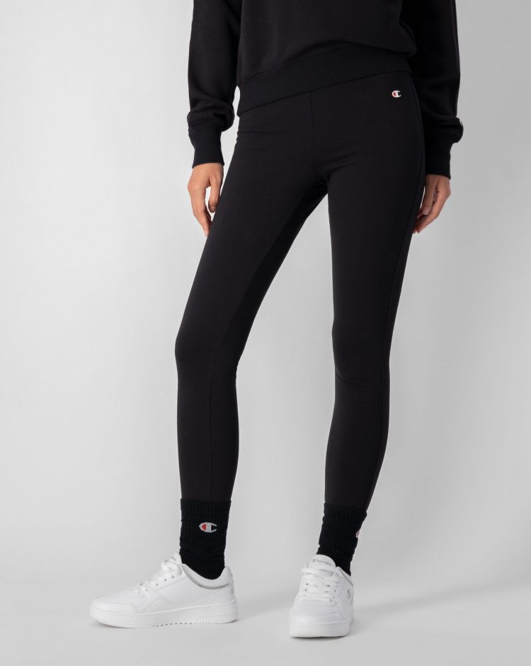 Champion Leggings con logo C Nero Donna