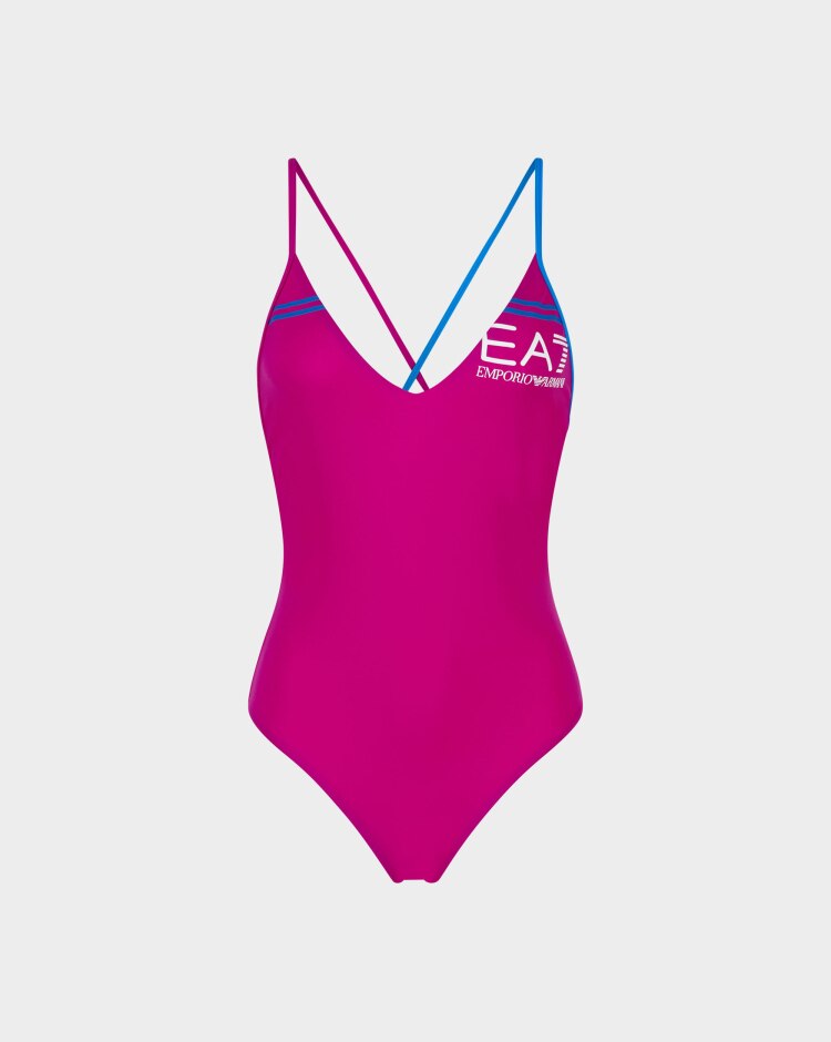 Emporio Armani EA7 Knit Swimsuit Viola Donna