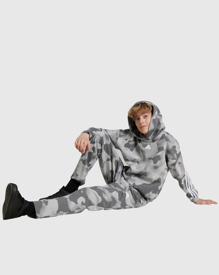 Felpa con cappuccio Future Icons Camo Printed Verde Bambino