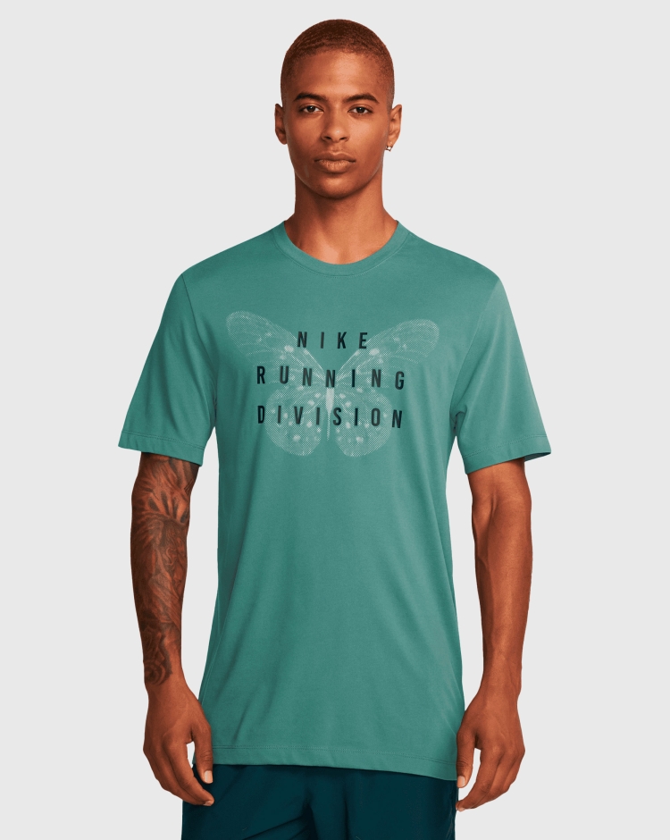 Nike T-shirt Running Division Dri-FIT  Verde Uomo