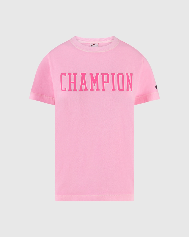 Champion T-shirt maxi stampa Rosa Donna