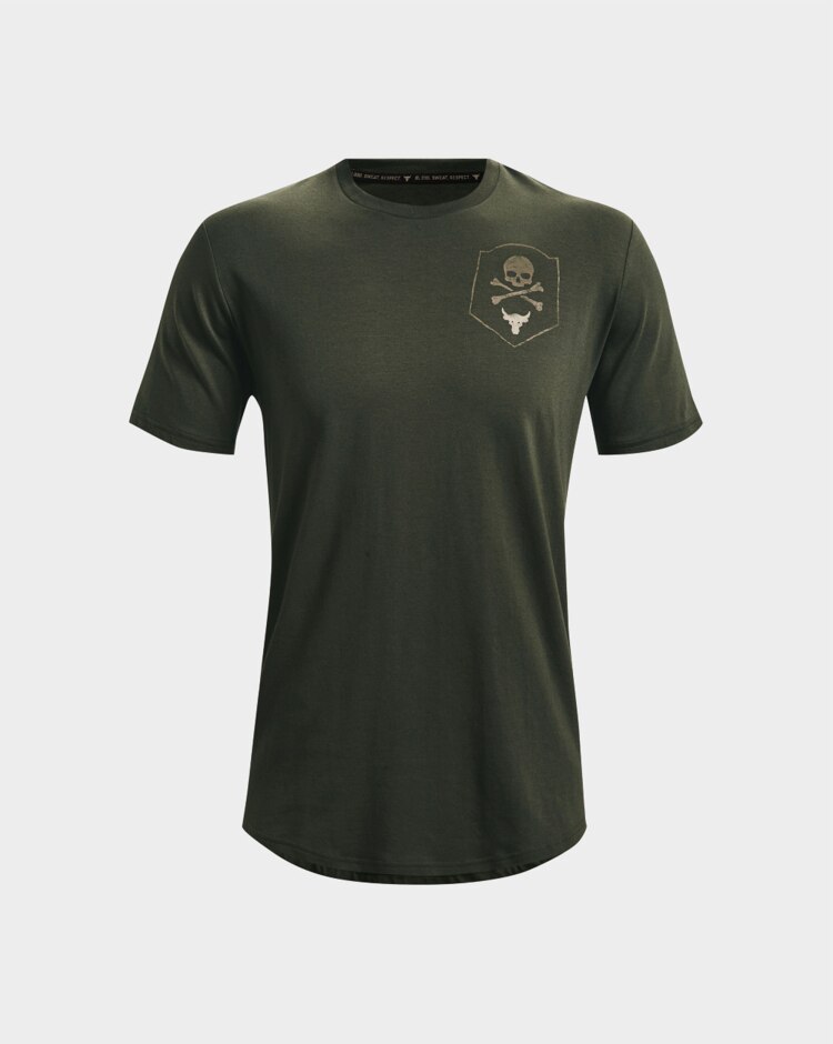 Under Armour T-Shirt Project Rock 100 Percent Verde Uomo
