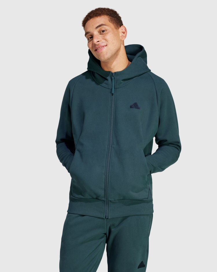 Adidas Giacca da allenamento Z.N.E. Winterized Full-Zip Hooded Verde Uomo
