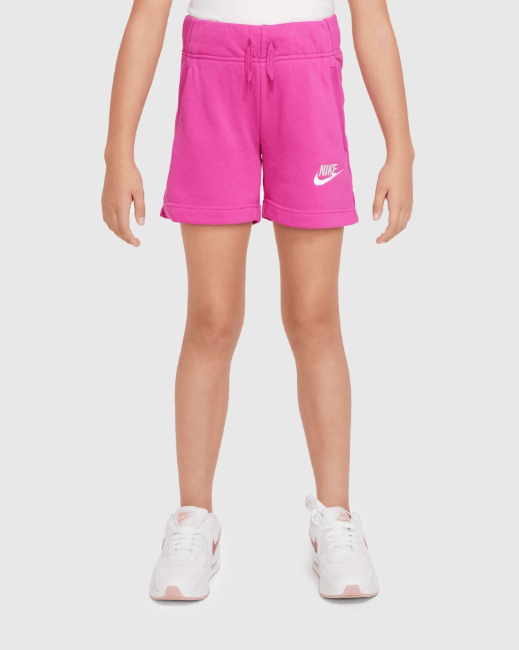 Nike Short Sportswear Club In French Terry Rosa Bambina