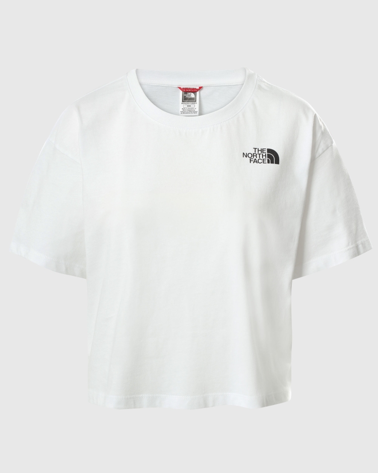 The North Face T-Shirt Cropped Simple Dome Bianco Donna