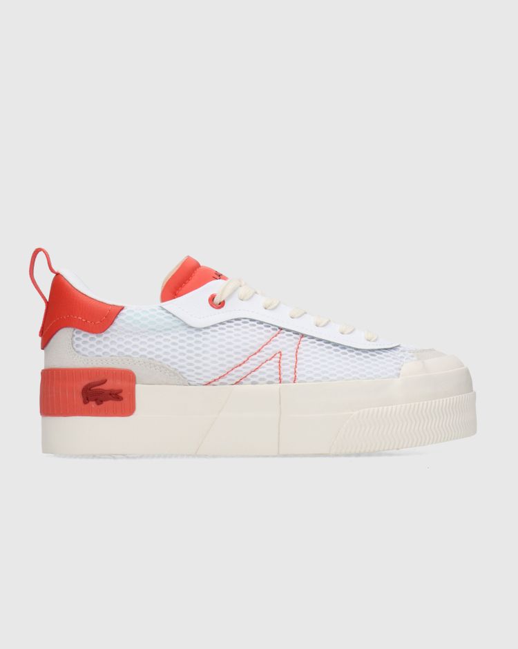 Lacoste L004 PLATFORM 123 2 CFA Bianco Rosso Donna