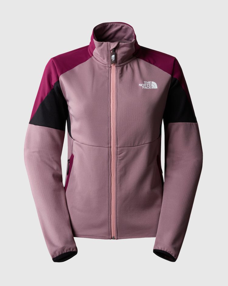 The North Face Felpa Pile Full-ZIp Middle Rock Fleece Grigio Donna