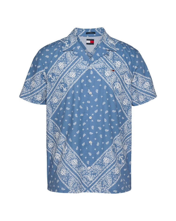 Camicia regular fit a maniche corte Blu Uomo