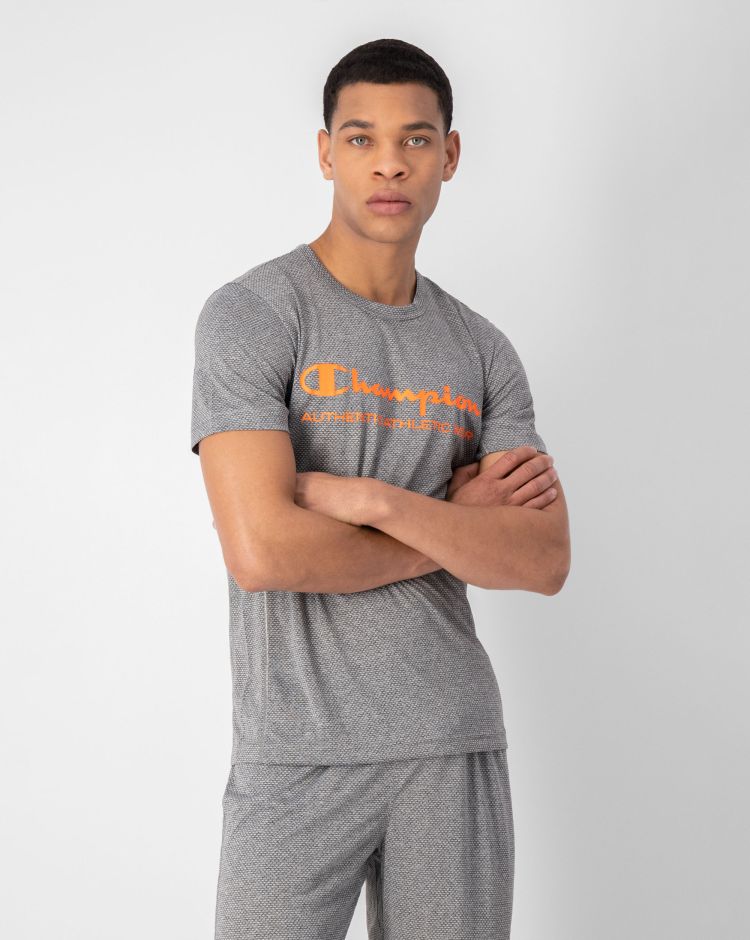 Champion T-shirt Con Dettagli In Materiale Riflettente Grigio Uomo