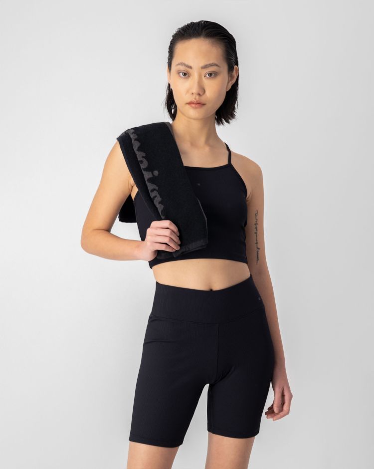 Champion Canotta In Tessuto Ad Asciugatura Rapida Nero Donna
