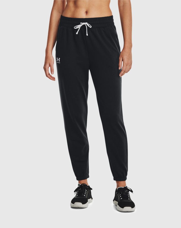 Under Armour Jogger UA Rival Terry Nero Donna