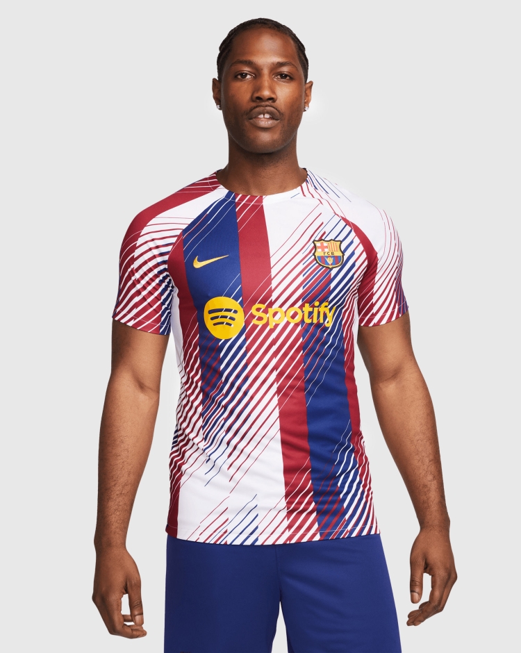 Nike Dri-FIT T-Shirt Pre-Match FC Barcellona Rosso Uomo