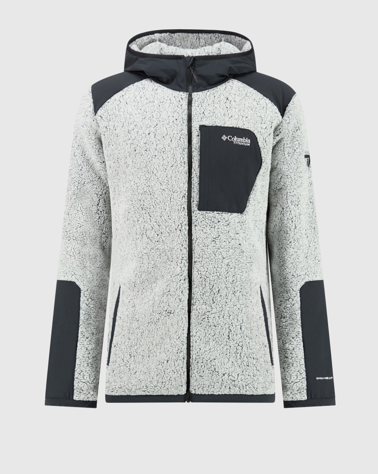 Giacca tecnica in pile con cappuccio Arctic Crest Bianco Uomo