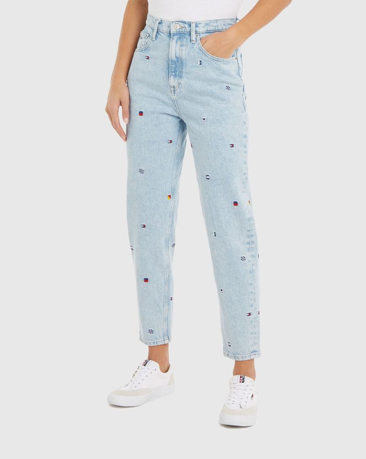 Tommy Hilfiger Jeans Mom Tapered Blu Donna