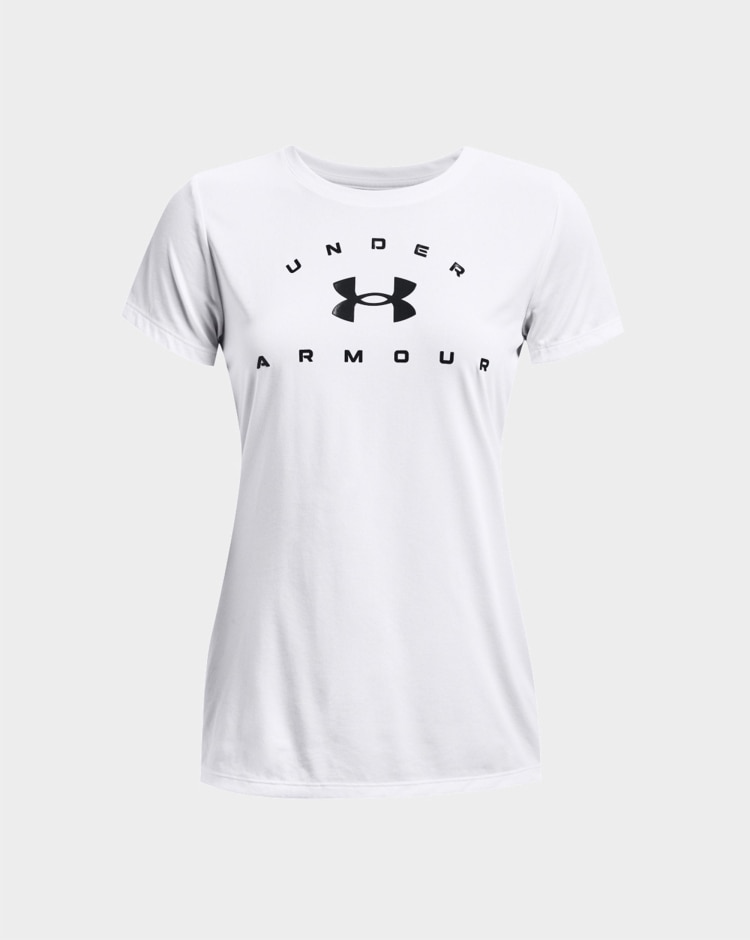Under Armour T-Shirt Tech Solid Logo Bianco Donna