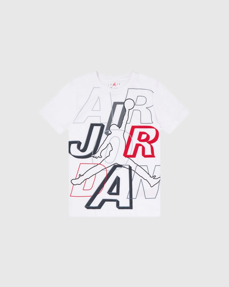 Nike Jordan T-Shirt Manica Corta Locked In Bianco Bambino