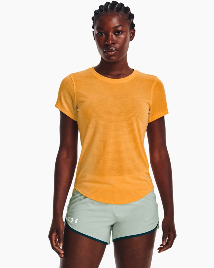 Under Armour T-Shirt Streaker Arancio Donna
