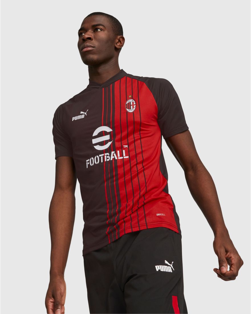 Puma Maglia pre-gara Prematch A.C. Milan Nero Uomo