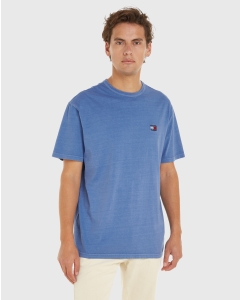 Tommy Hilfiger T-Shirt Regular Washed Con Logo Blu Uomo