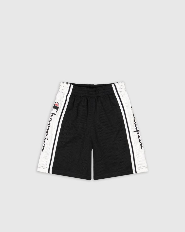 Champion Shorts Soft Mesh Con Logo Laterale Nero Bambino
