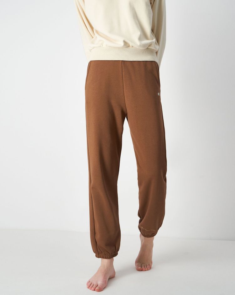 Champion Pantaloni Eco-Friendly A Vita Alta  Marrone Donna