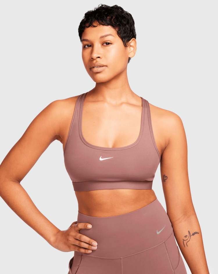 Nike Swoosh Light Support Bra Non Imbottito Rosa Donna