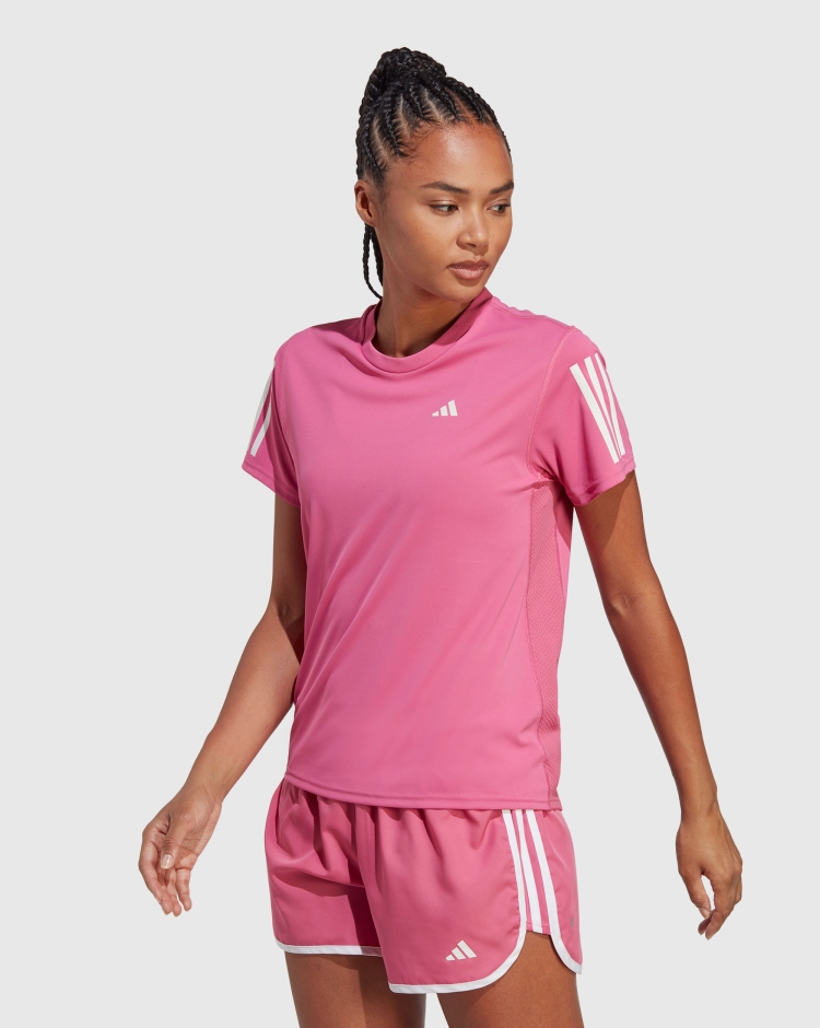 Adidas T-shirt Own the Run Rosa Donna