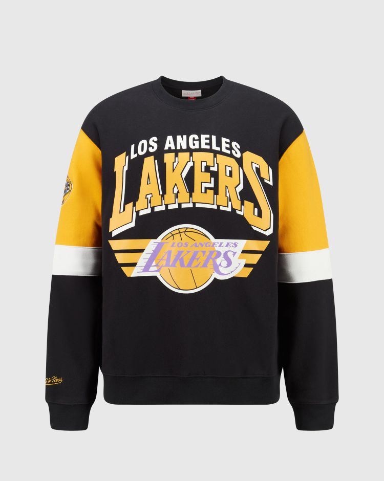 Mitchell&Ness NBA Felpa Girocollo 3.0 All Over Los Angeles Lakers Nero Uomo