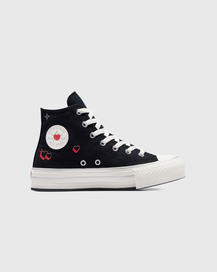 Converse Chuck Taylor All Star Eva Lift Nero Bambina