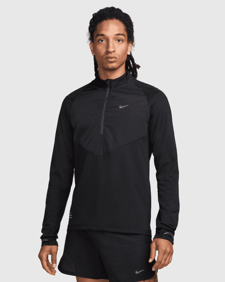 Maglia da running midlayer con zip Dri-FIT Nero Uomo