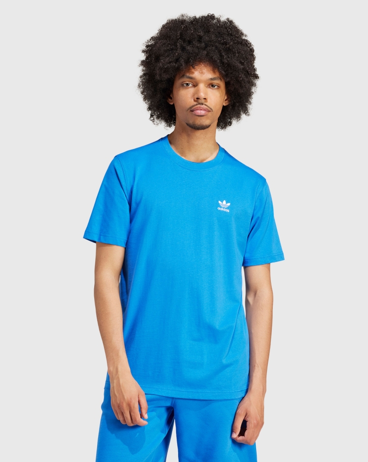 Adidas Originals T-Shirt Trefoil Essentials Blu Uomo