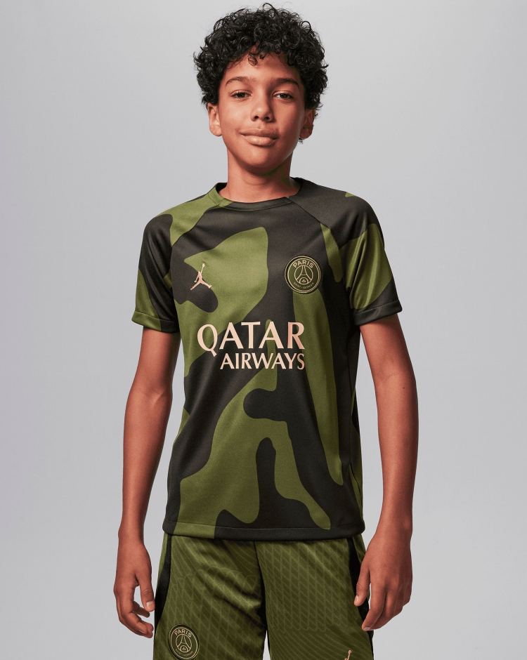 Nike Jordan Pre-match Paris Saint-Germain Dri-FIT Verde Bambino