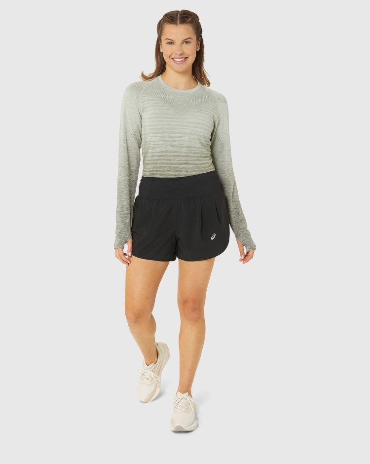 Short da Running Road 3.5 Pollici Nero Donna