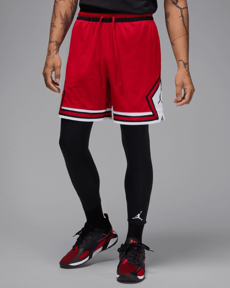 Shorts Diamond in mesh Dri-FIT Rosso Uomo