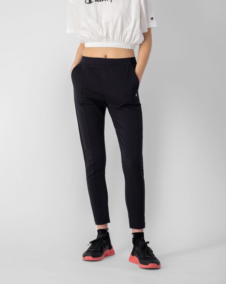 Champion Pantaloni Slim Fit Elasticizzati Con Logo Nero Donna