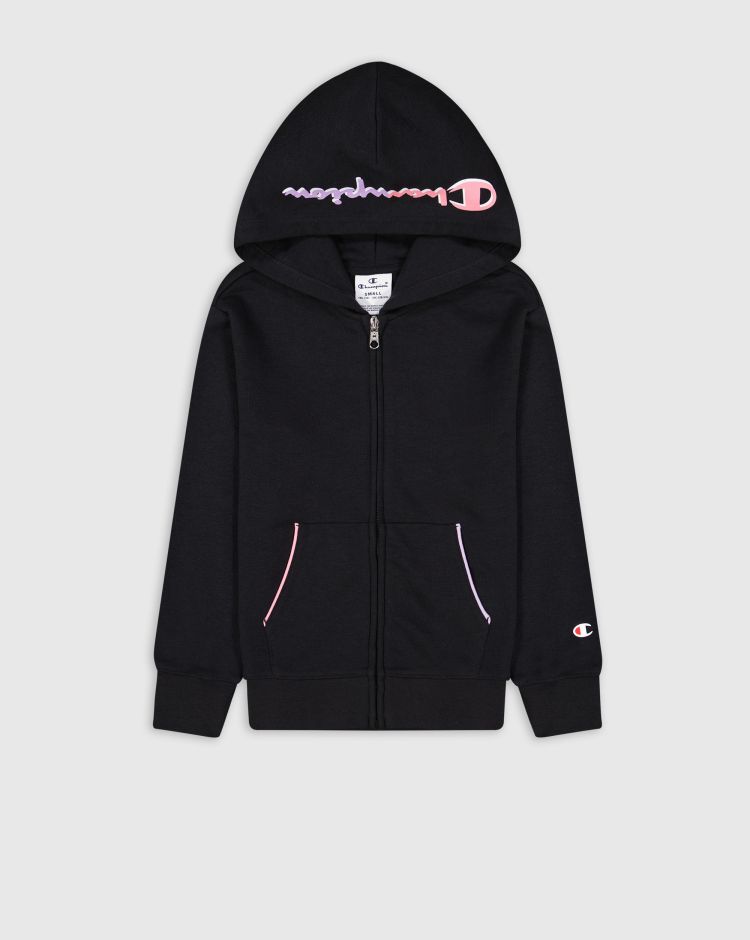 Champion Felpa con cappuccio Nero Bambina
