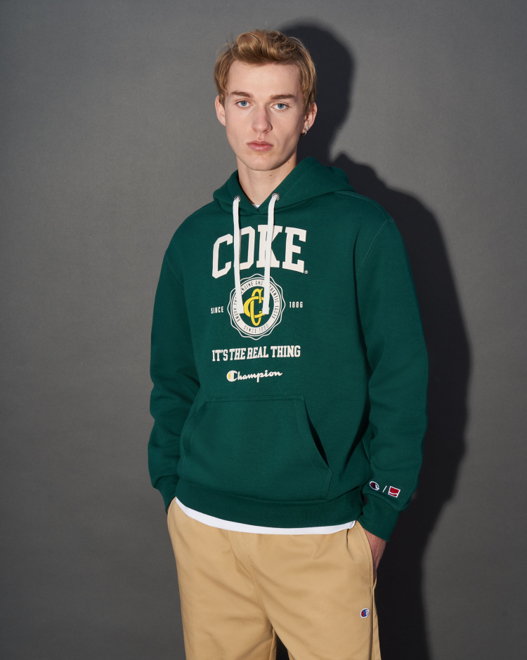 Champion x Coca-Cola® Felpa Con Cappuccio Verde Uomo