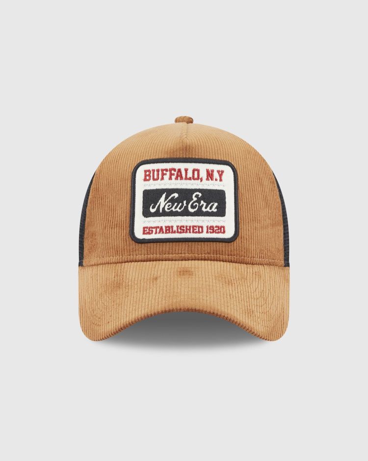 New Era Cappello Cord Trucker Arancio