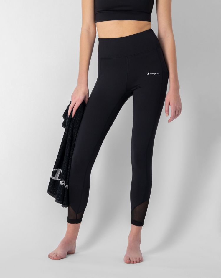 Champion Leggings Tech Ad Asciugatura Rapida Nero Donna