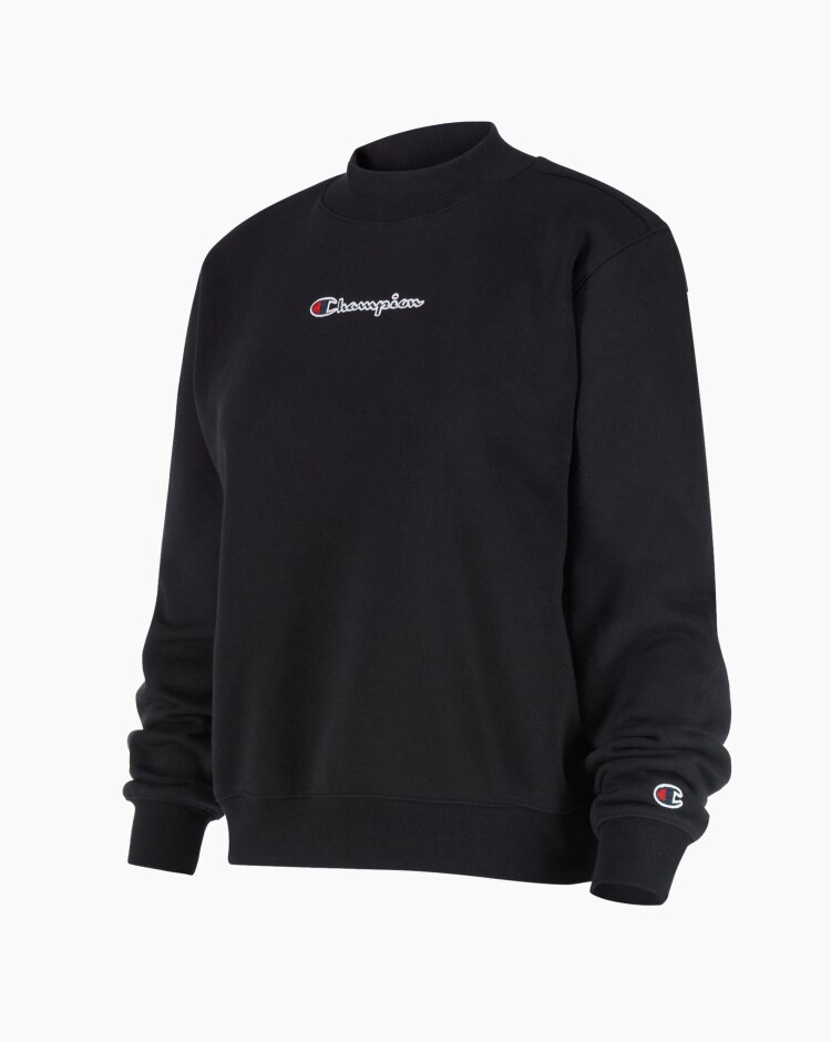 Champion Felpa a collo alto con logo  Nero Donna