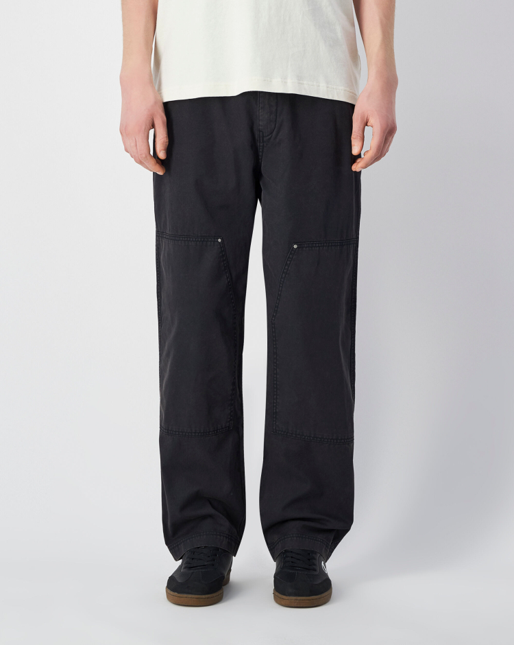 Pantaloni in Woven a Gamba Dritta Time Capsule Nero Uomo