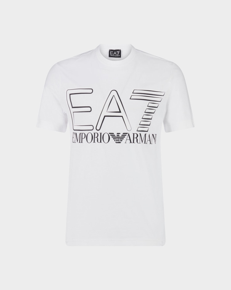 Emporio Armani EA7 T-Shirt Logo Oversize Bianco Uomo