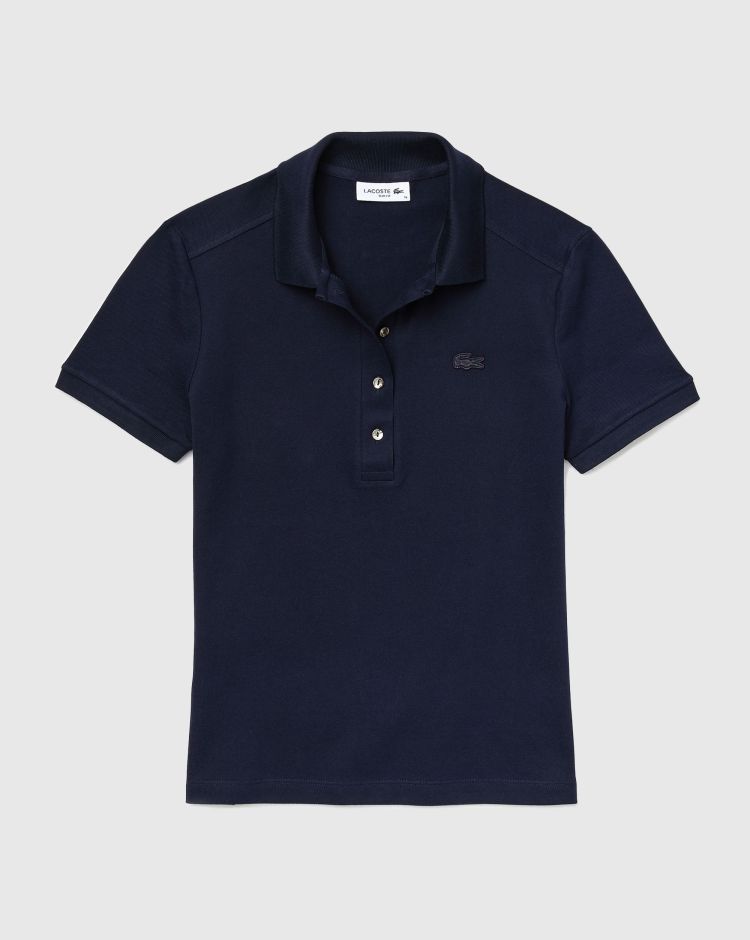Lacoste Polo Manica Corta Blu Donna