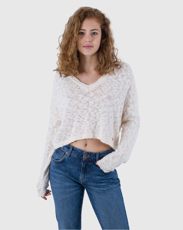 Hurley Maglione Con Scollo a V Taylor Bianco Donna