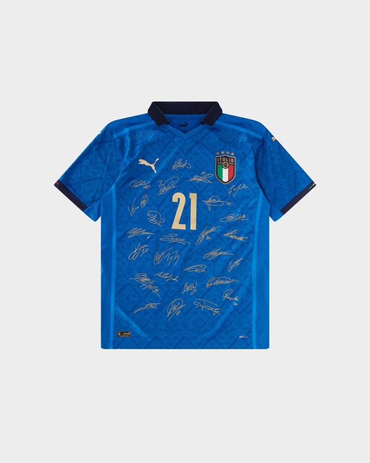 Puma T-Shirt Italia Authentic Autografata Limited Edition Uomo