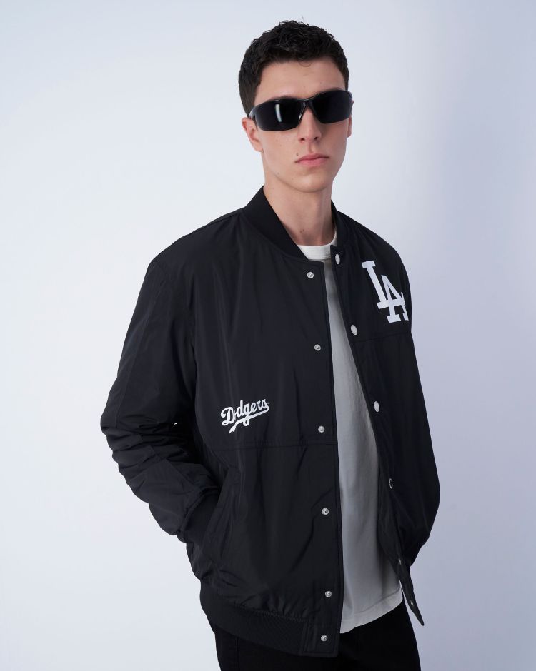 Champion Giacca Bomber MLB Los Angeles Dodgers Nero Uomo