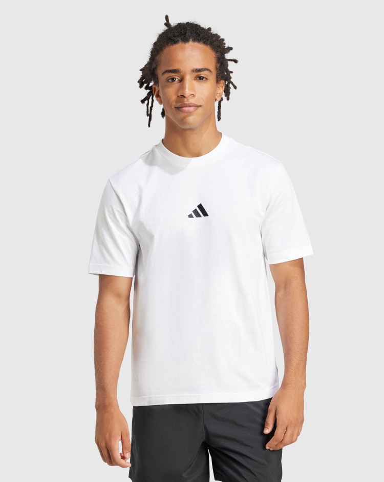 T-shirt Essentials Small Logo Single Jersey Bianco Uomo